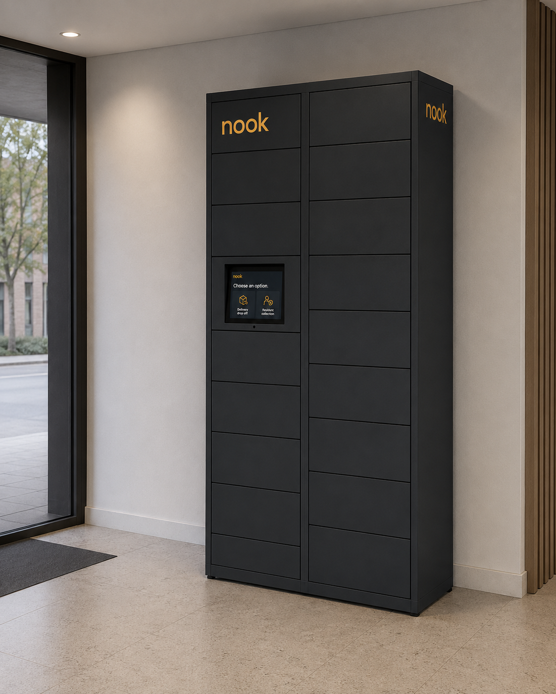 nook N16 parcel locker 16-compartment unit
